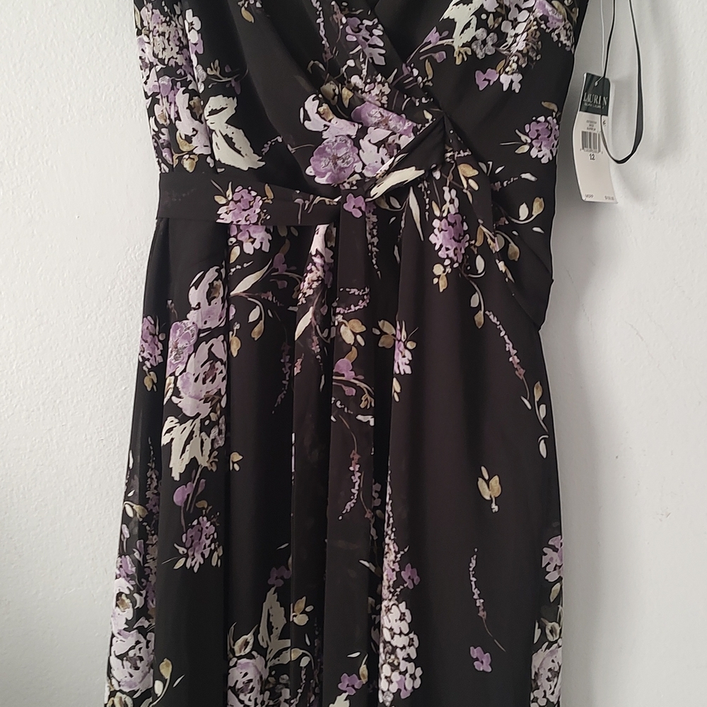 Ralph Lauren Women dress  Size 12 new Tags Sleeveless Style Wrap Zipper Back New - Picture 11 of 13